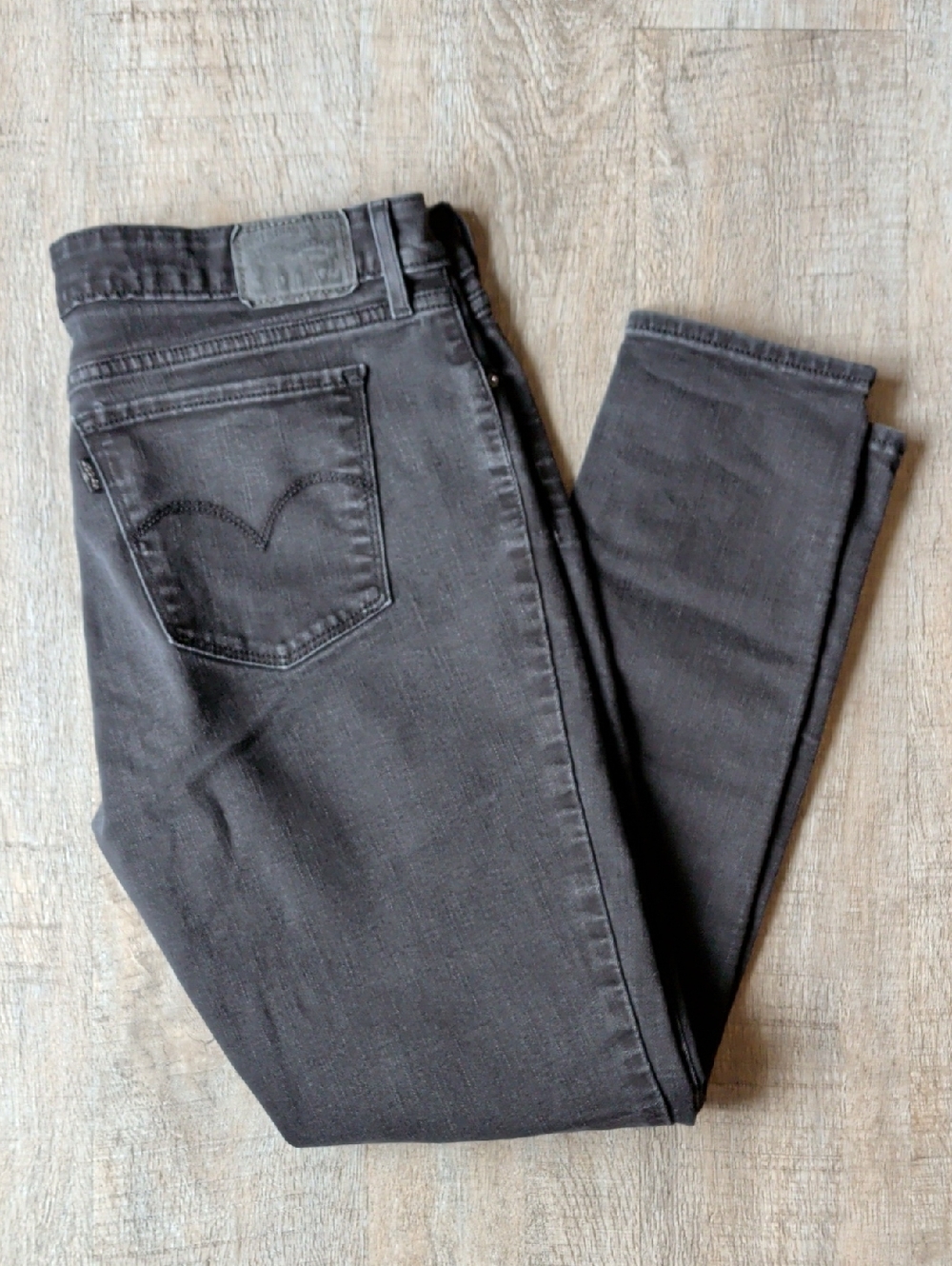 Levis 711 Skinny Black Wash Jeans Size 33